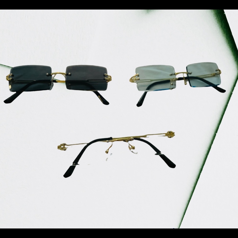 2021 most trend ladies frameless type square women summer sunglasses trend - Picture 3 of 5